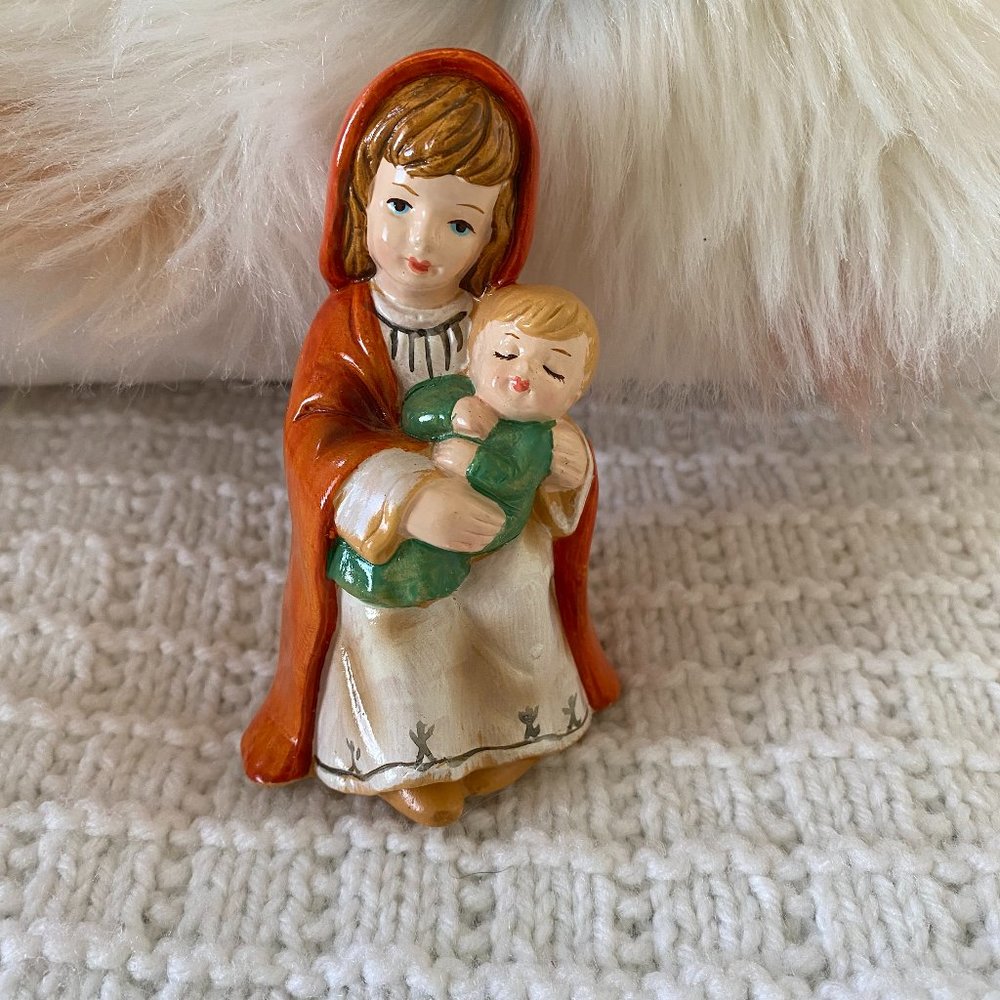 Enesco Christmas Children's Theater Nativity Ceramic Pieces 1979
